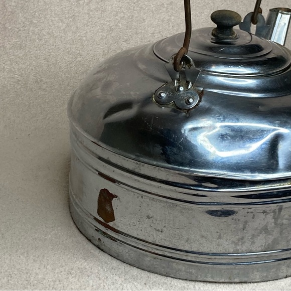 Vintage/Antique Metal Teapot Rustic Farm Decor-Wooden Handle-Lid-Vtg-Retro-Older - Picture 5 of 10